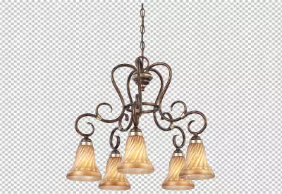Retro chandelier isolated onpng background