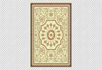 Vibrant Ramadan prayer rug isolated on transparent background 
