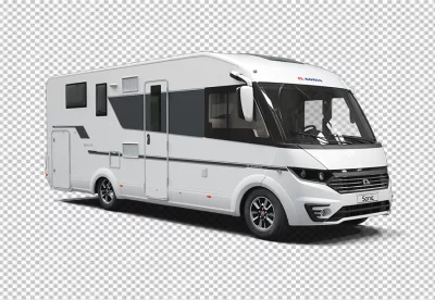 Displaying a 3D miniature RV Recreational Vehicle transparent png