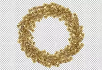 A wreath with a red ball and a red bow