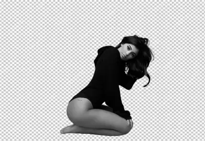 Kylie Jenner Sitting Black and white