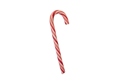 Candy cane with holly leaves for merry christmas card decoration
