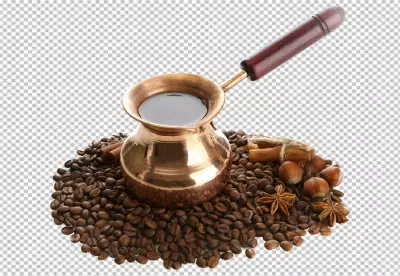 Coffee pot isolated transparent background