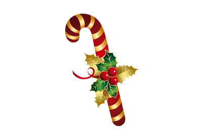 Christmas lollipop isolated transparent background