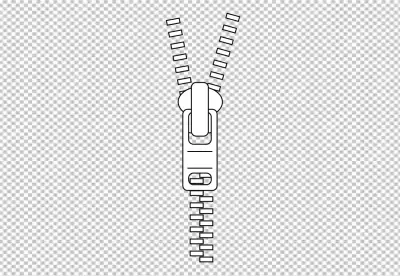 Zipper is in the center and is surrounded