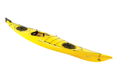 yellow single set boat