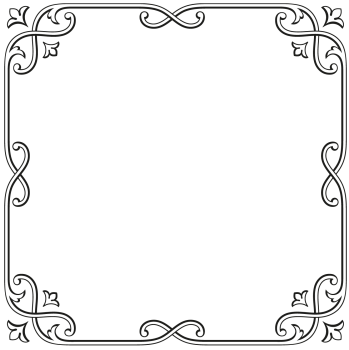 Abstract floral frame