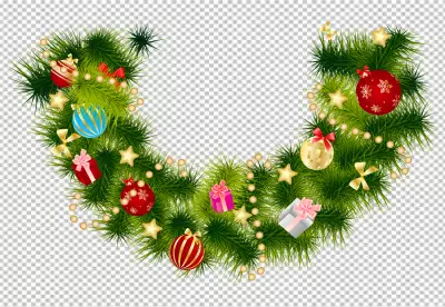 Beautiful and elegant Wreath A circular isolated on transparent 