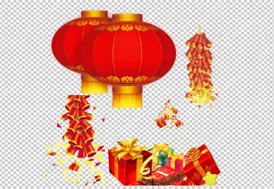 lantern icons set cartoon vector Chinese festival paper lantern Holiday chinese element transparent background 