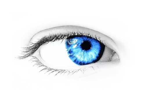 Planet is in the eye isolated on PNG