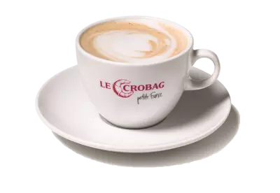 Coffee illustration with filled coffee cup and few coffee beans, Transparent Background