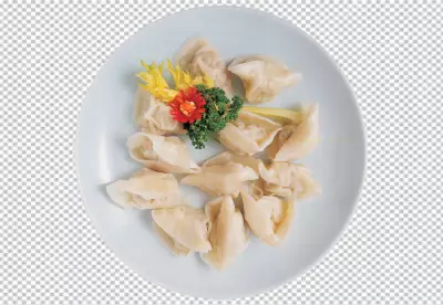 Double decker dumplings transparent background