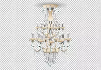 Ornate chandelier in art nouveau style transparent background  PNG