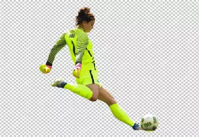 USA Women Football Player Hope Solo kick the ball