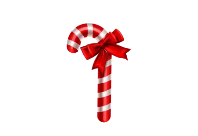 Christmas candy cane 3d icon transparent background
