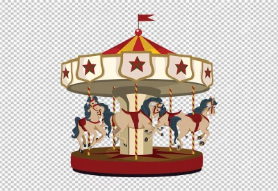 Carousel horse concept illustration