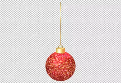 A set of shiny red and blue Christmas baubles with intricate designs png
