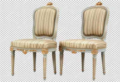 Ladderback chair isolated on transparent background