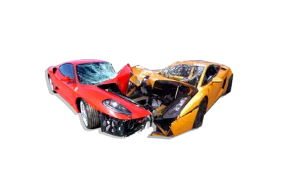 Two super car accident