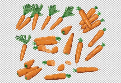 Many  carrot is shown with a picture of a carrot on it