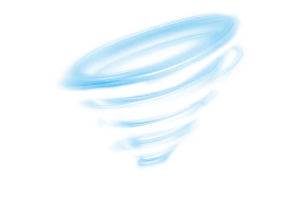 Tornado swirl isolated on transparent background