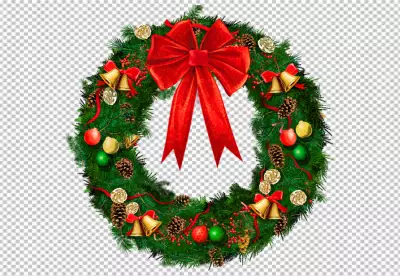 Collection of hand drawn christmas flower & wreath png