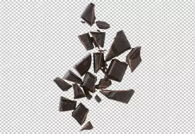 Chocolate cracks transparent background  