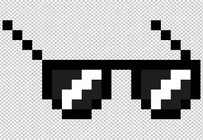 Flat design pixel thug life sunglasses
