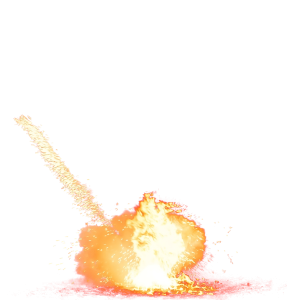 Realistic fire explosion isolated | Big Fire Explosion