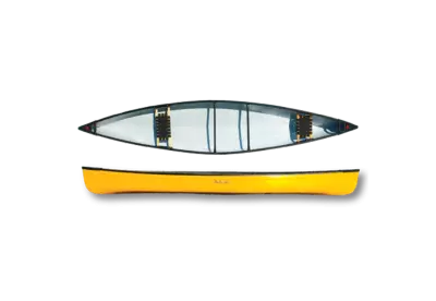 Yellow boat top and side view