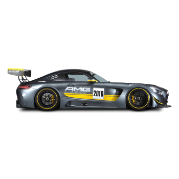 Grey Mercedes AMG GT3 Racing Car