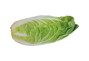 Leaf Of Green Cabbage Isolated On Alpha Layer