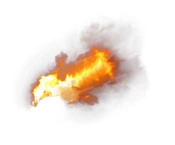 Fire Flame with Smoke