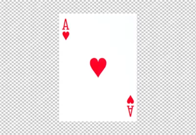 Poker heart shape Flush transparent background