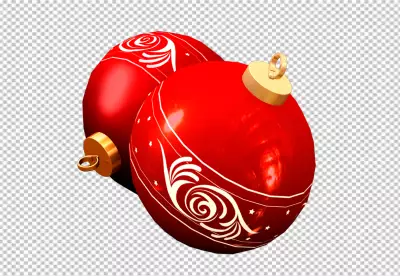 Colorful Christmas ball decoration PNG