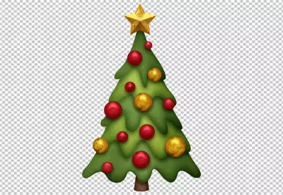 Gradient christmas trees collection transparent bg 