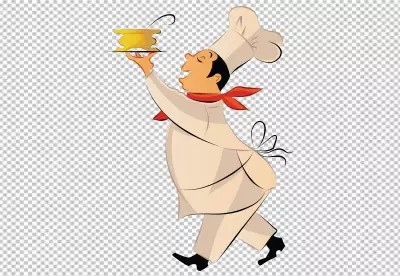Chef giving thumbs up in isolated Transparent background PNG