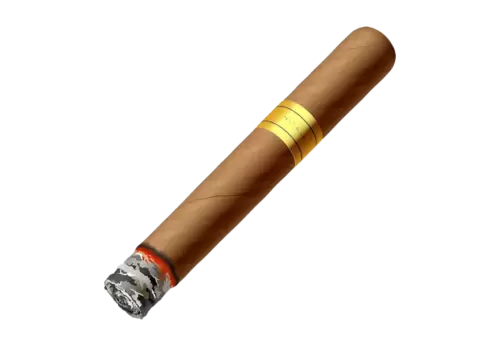  A Cigar With a Vibrant Red Stripe On a White or Clear Surface PNG Transparent Background
