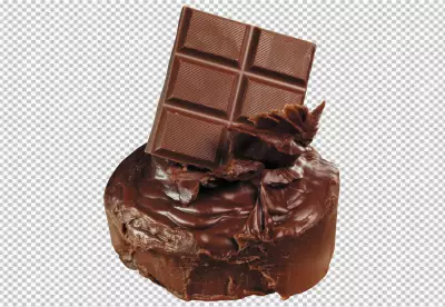 Box of chocolate candies isolated on png transparent background