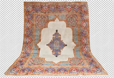 Arabic carpet isolated on a transparent  background 