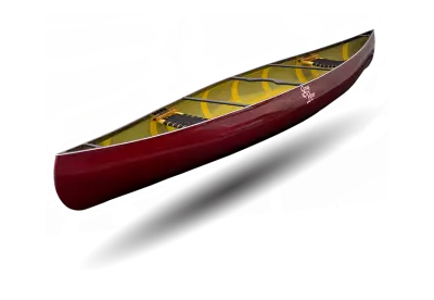 Boat with shadow. And drack red color