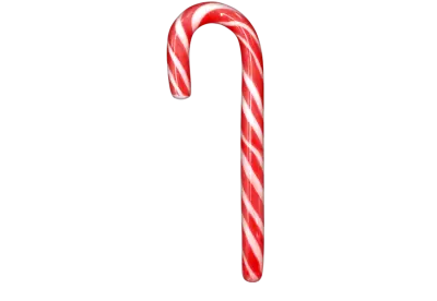 Traditional christmas candy canes. Isolated on transparent  background