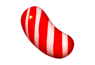 red and white candy on transparent background