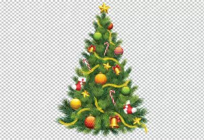 Realistic christmas tree concept