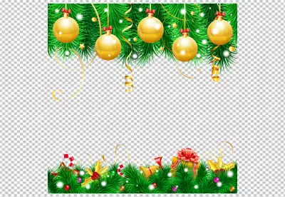 A shiny red Christmas bauble with gold swirls and patterns isolated on PNG transparent background 
