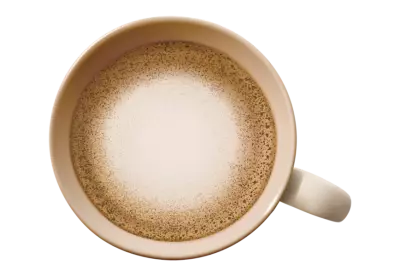 Cup of coffee with beans on Transparent Background