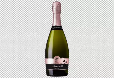 Closed green glass champagne bottle