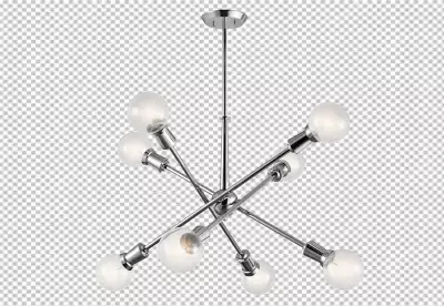  Render Retro chandelier isolated