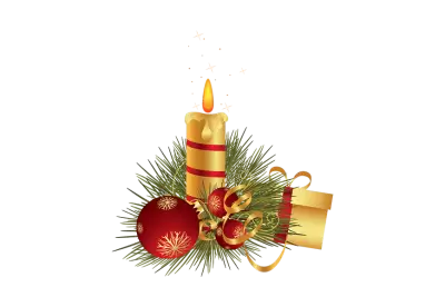 Realistic Christmas composition and Christmas balls transparent background