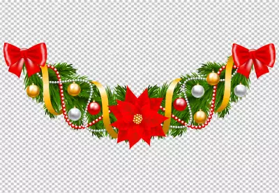Christmas decor isolated on a transparent background